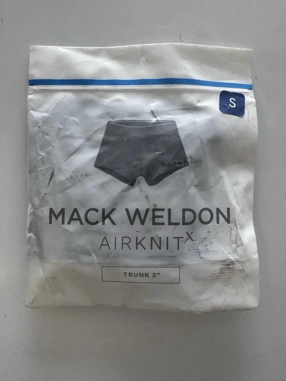 Mack Weldon AIRKNITx Boxer Brief Men Size Small Indigo Heather